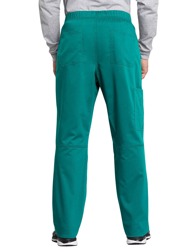 Cherokee Workwear Revolution Tech Men's Mid Rise Straight Leg Zip Fly Pant Teal