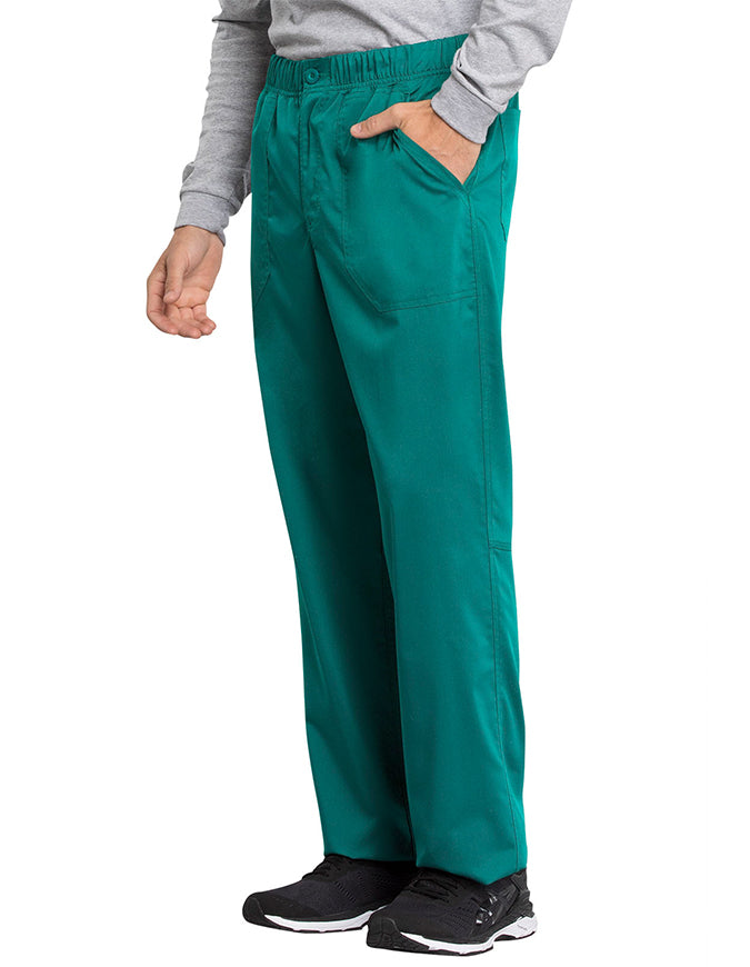 Cherokee Workwear Revolution Tech Men's Mid Rise Straight Leg Zip Fly Pant Teal