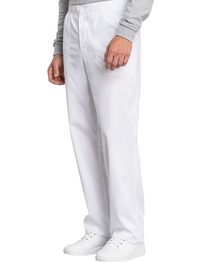 Cherokee Workwear Revolution Tech Men's Mid Rise Straight Leg Zip Fly Tall Pant - White