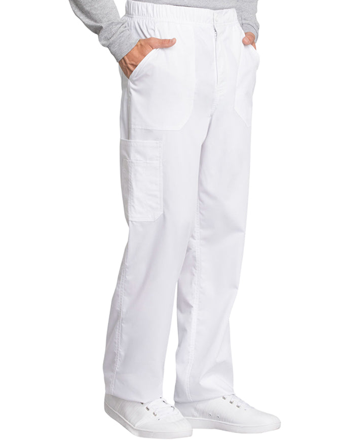 Cherokee Workwear Revolution Tech Men's Mid Rise Straight Leg Zip Fly Tall Pant - White