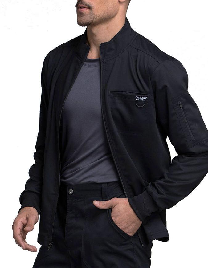 Cherokee Workwear Revolution Men's Zip Front Jacket - Black