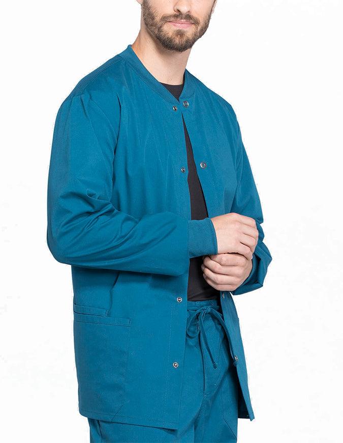 Cherokee Workwear Professional Men's Warm-up Jacket - Caribbean Blue