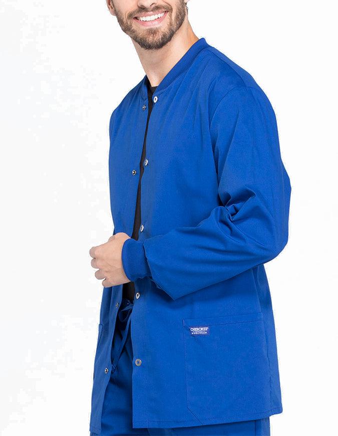 Cherokee Workwear Professional Men's Warm-up Jacket - Galaxy Blue