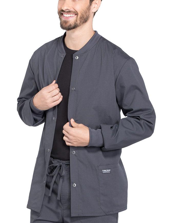 Cherokee Workwear Professional Men's Warm-up Jacket - Pewter