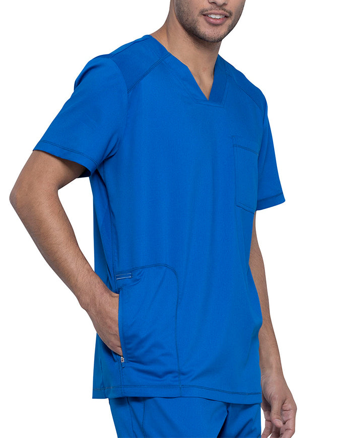 Cherokee Workwear Revolution Men's V-Neck Scrub Top - Royal