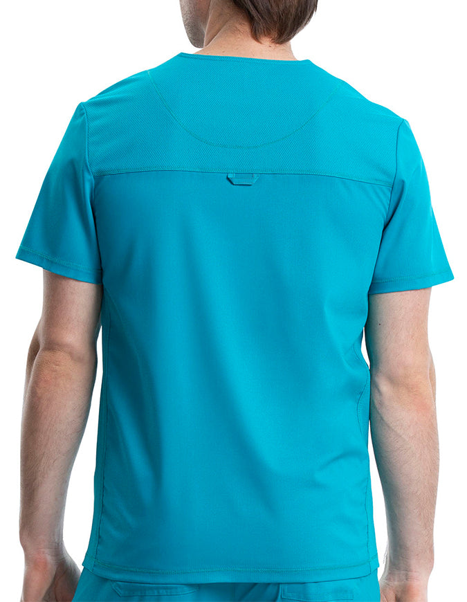 Cherokee Workwear Revolution Men's V-Neck Scrub Top - Teal Blue