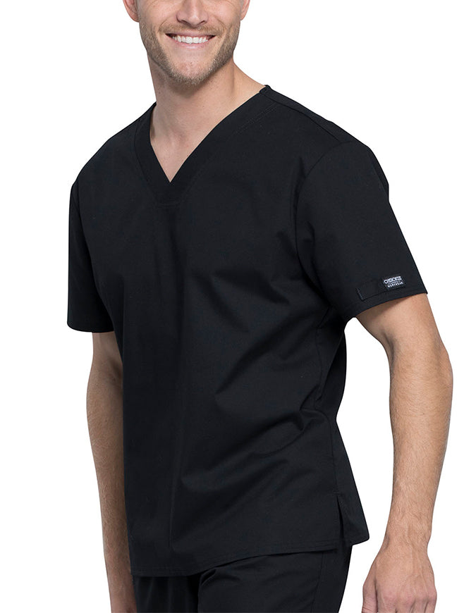 Cherokee Workwear Professionals Unisex Pocketless V-Neck Top - Black