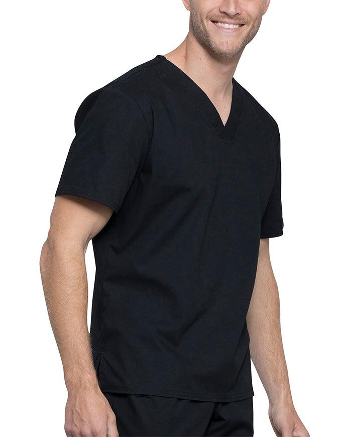 Cherokee Workwear Professionals Unisex Pocketless V-Neck Top - Black