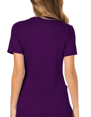 Cherokee Workwear Revolution Womens Mock Wrap Top - Grape