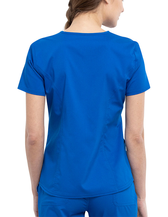 Cherokee Workwear Revolution Women's V-Neck Top - Royal