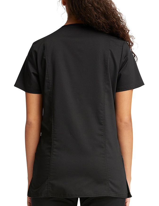 Cherokee Workwear Revolution Womens Nursing V-Neck Top Black