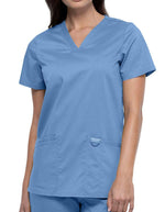 Cherokee Workwear Revolution Womens Nursing V-Neck Top Ciel