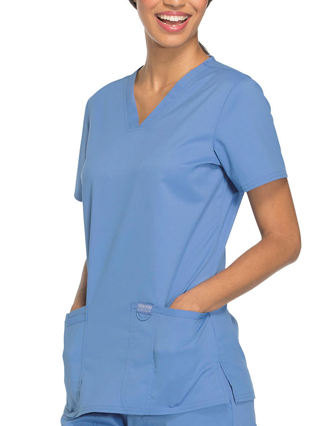 Cherokee Workwear Revolution Womens Nursing V-Neck Top Ciel