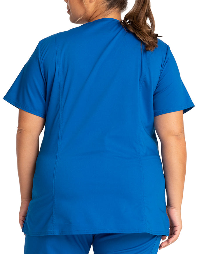 Cherokee Workwear Revolution Womens Nursing V-Neck Top Royal Blue