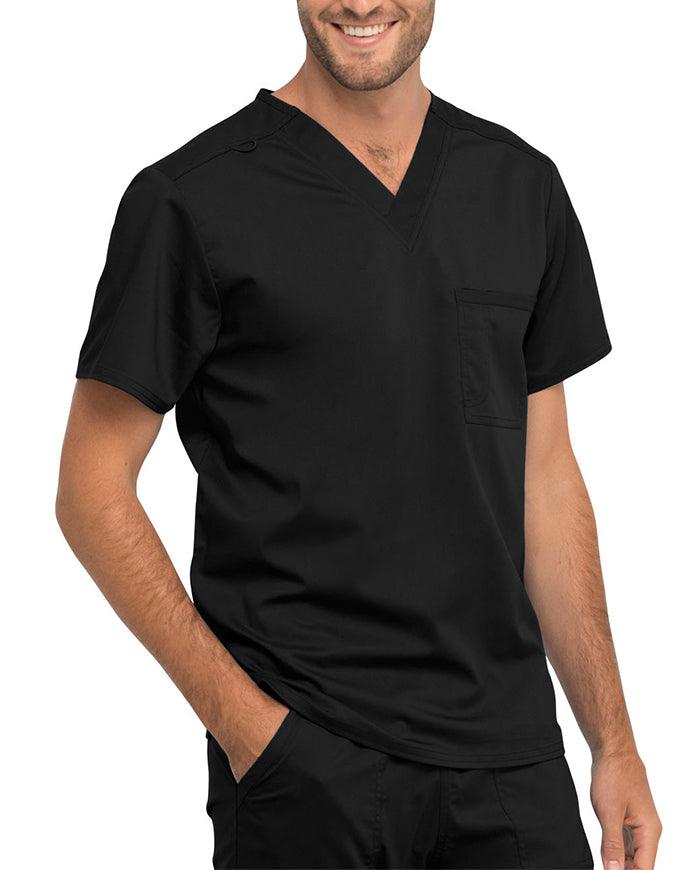 Cherokee Workwear Revolution Unisex Pocket V-Neck Scrub Top - Black