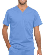 Cherokee Workwear Revolution Unisex Pocket V-Neck Scrub Top - Ciel Blue