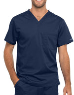 Cherokee Workwear Revolution Unisex Pocket V-Neck Scrub Top - Navy