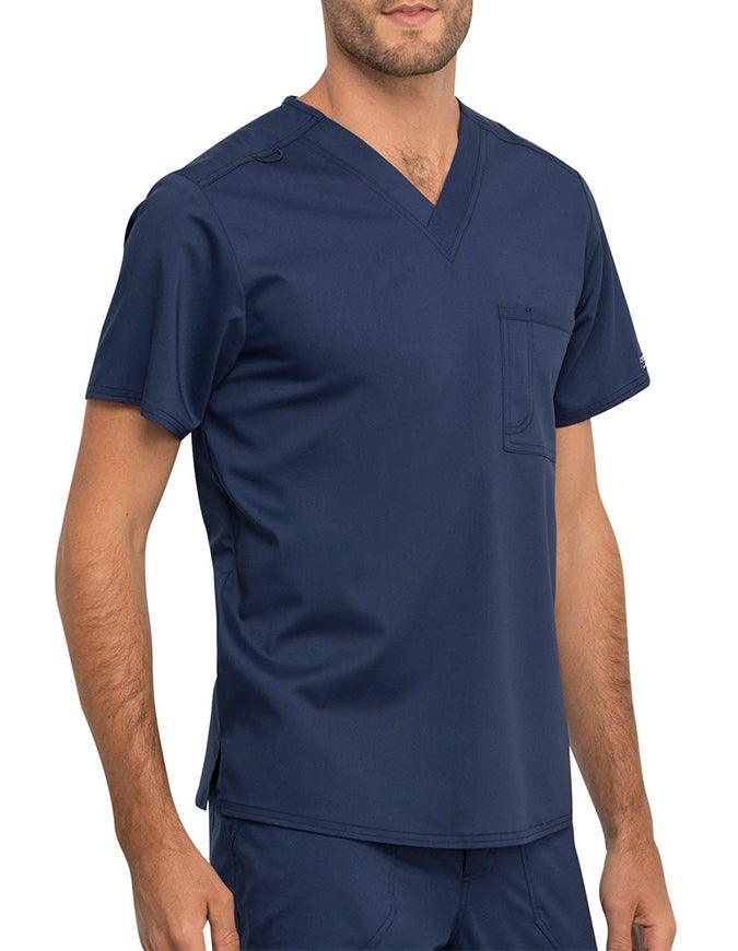 Cherokee Workwear Revolution Unisex Pocket V-Neck Scrub Top - Navy