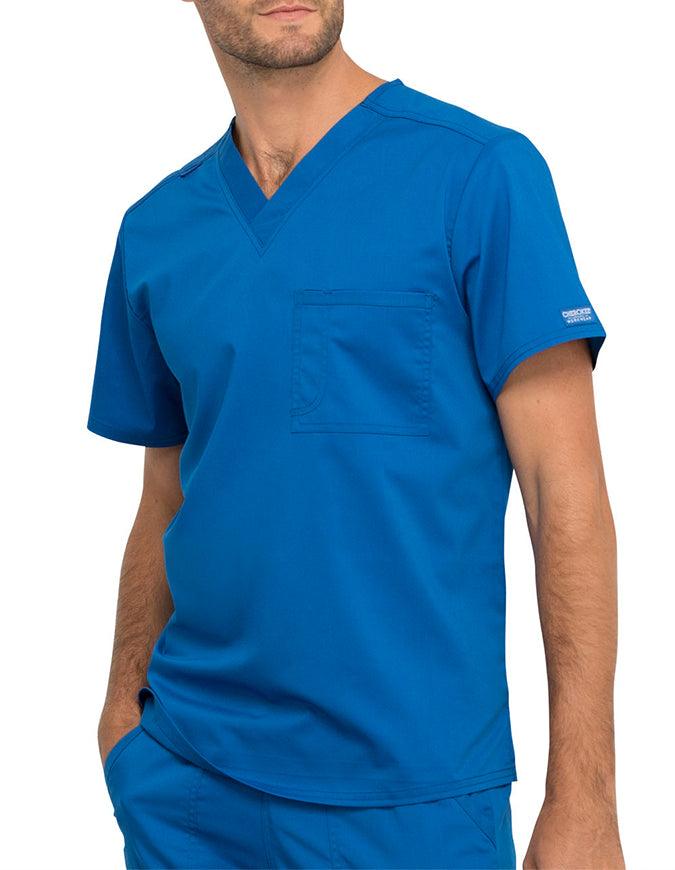 Cherokee Workwear Revolution Unisex Pocket V-Neck Scrub Top - Royal