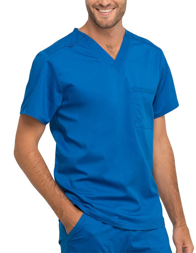 Cherokee Workwear Revolution Unisex Pocket V-Neck Scrub Top - Royal