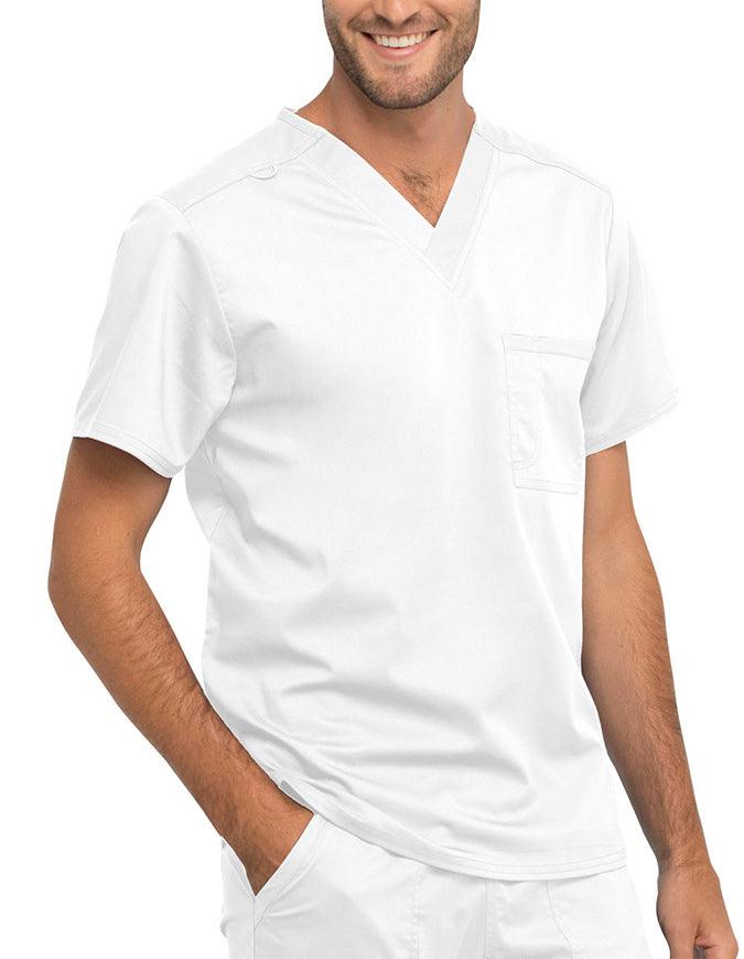 Cherokee Workwear Revolution Unisex Pocket V-Neck Scrub Top - White