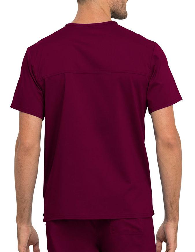 Cherokee Workwear Revolution Unisex Pocket V-Neck Scrub Top Wine