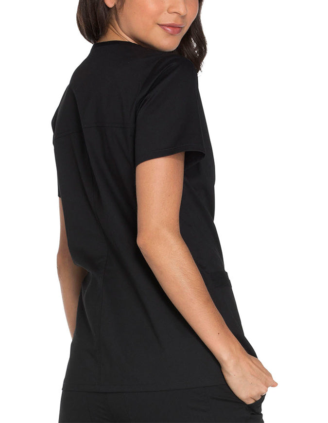 Cherokee Workwear Core Stretch Women's V-neck Basic Scrub Top - Black