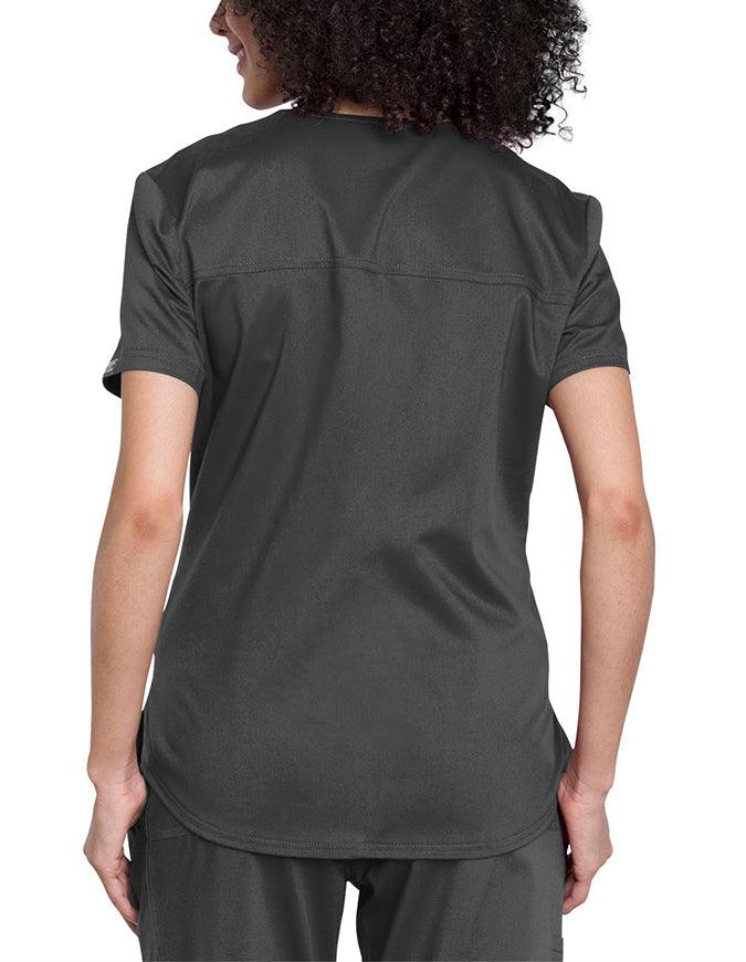 Cherokee Workwear Revolution Women's V-Neck O.R. Top Pewter