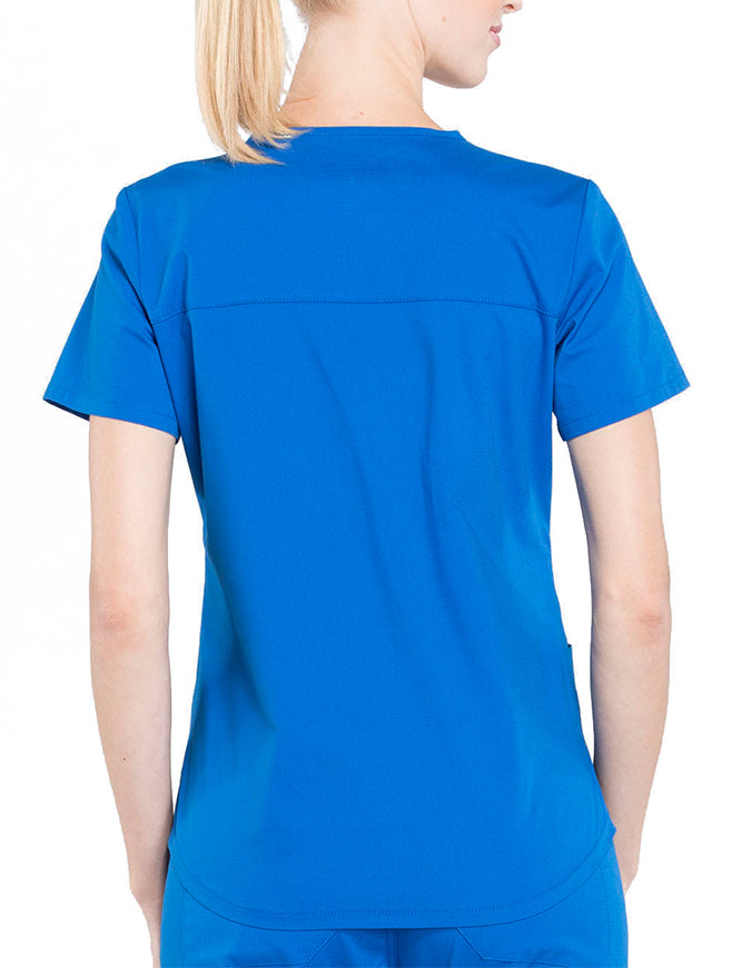 Cherokee Workwear Professionals V-neck Solid Top - Royal