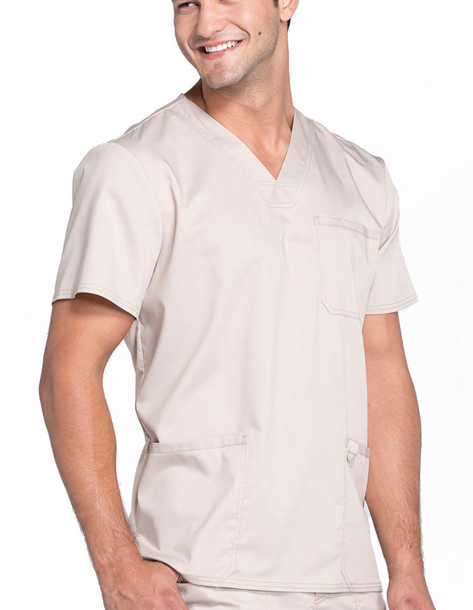 Cherokee Workwear WW Revolution Men's V-Neck Top khaki