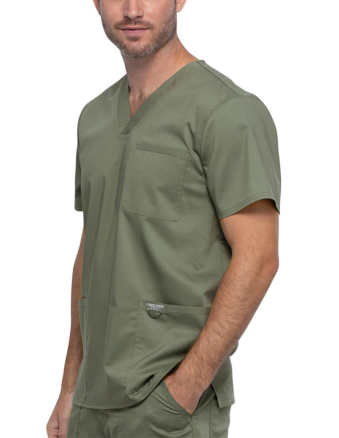 Cherokee Workwear WW Revolution Men's V-Neck Top Olive