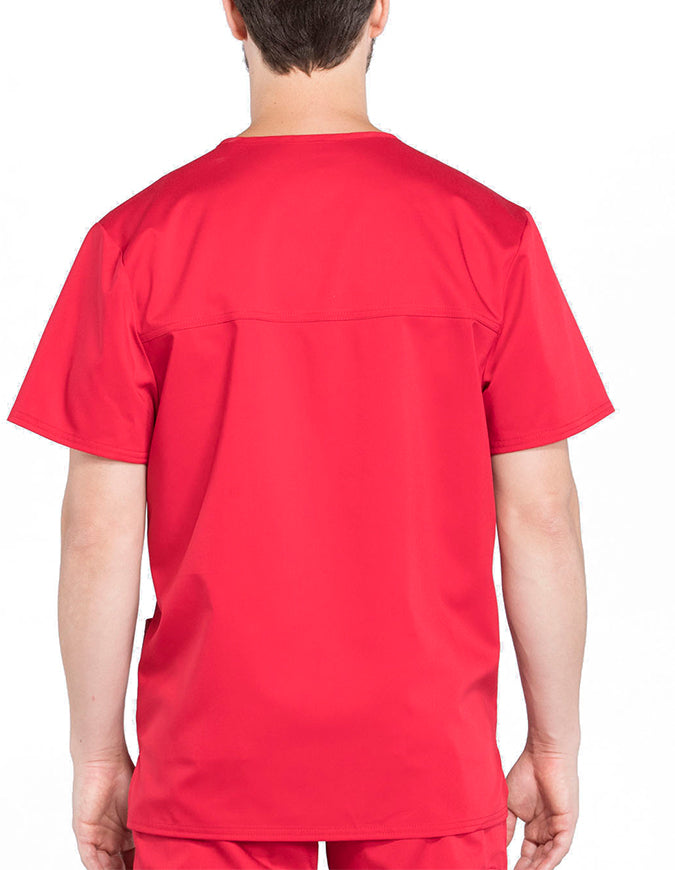 Cherokee Workwear WW Revolution Men's V-Neck Top Red