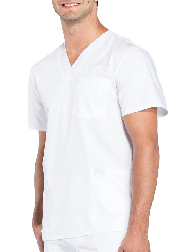 Cherokee Workwear WW Revolution Men's V-Neck Top  White