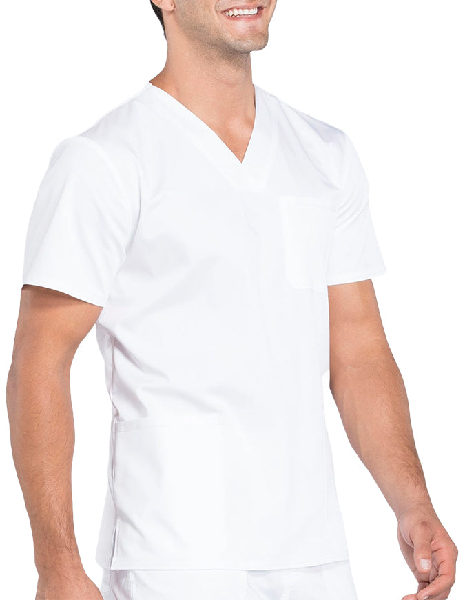 Cherokee Workwear WW Revolution Men's V-Neck Top  White