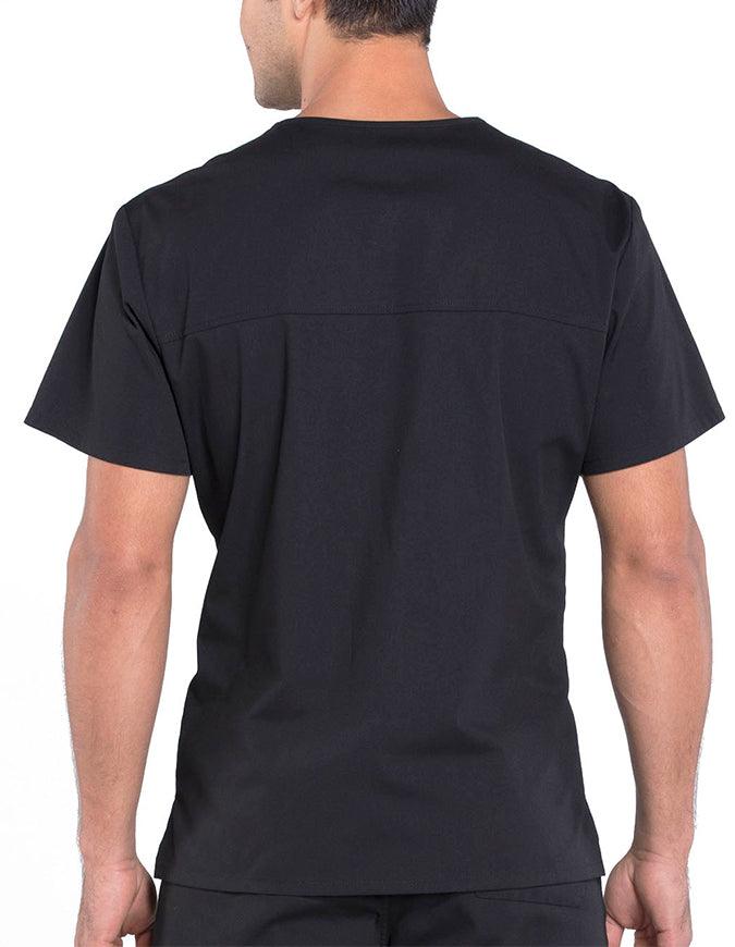 Cherokee Workwear Professionals Men's V-Neck Basic Scrubs Top - Black