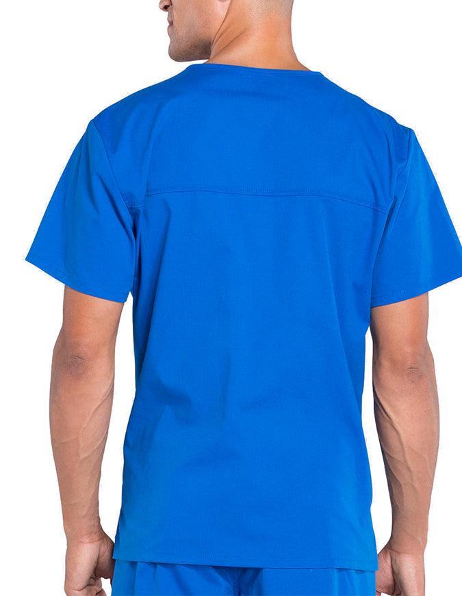 Cherokee Workwear Professionals Men's V-Neck Basic Scrubs Top - Royal