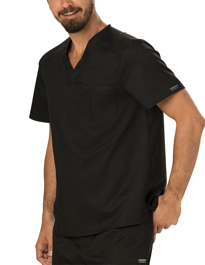 Cherokee Workwear Revolution Men's V-Neck Top Black