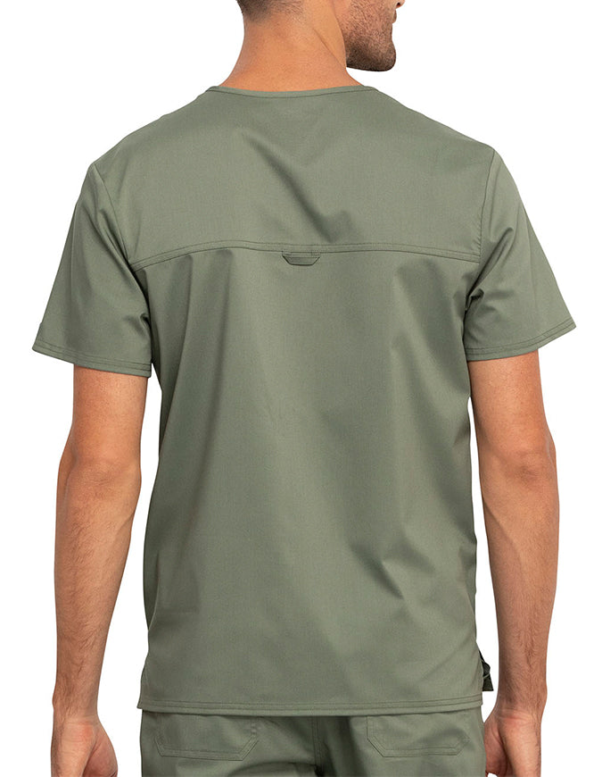 Cherokee Workwear Revolution Men's V-Neck Top Olive