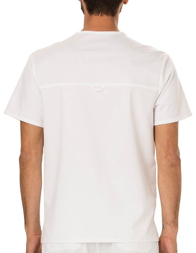 Cherokee Workwear Revolution Men's V-Neck Top White