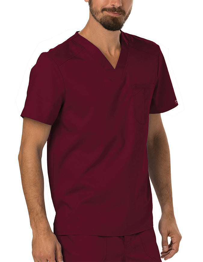 Cherokee Workwear Revolution Men's V-Neck Top Wine