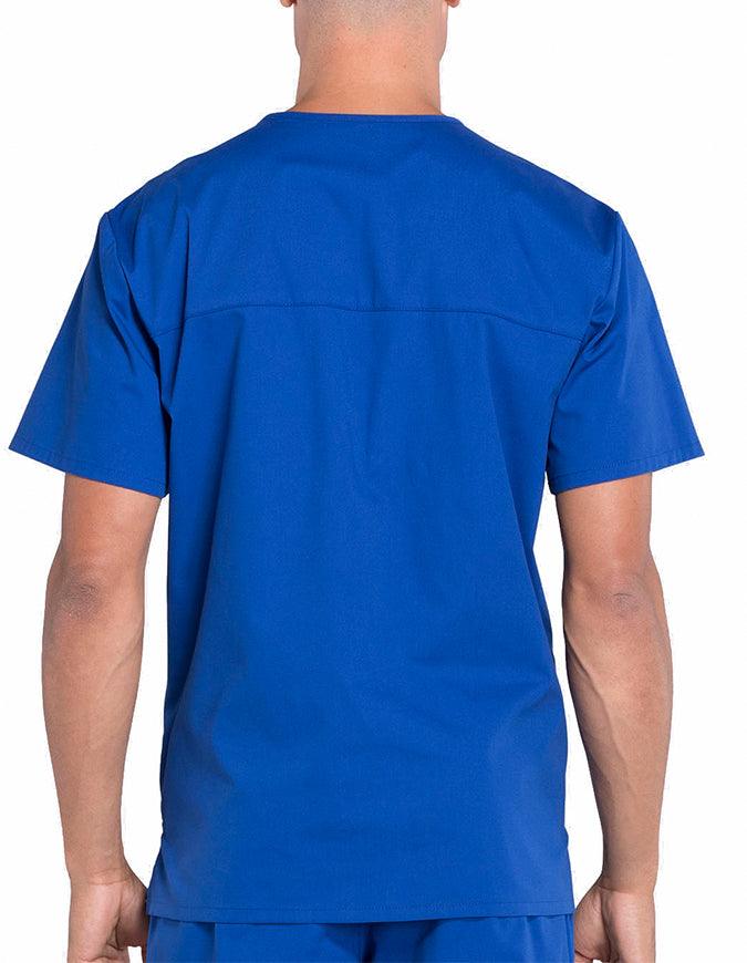 Cherokee Workwear Professionals Men's V-Neck Basic Top Galaxy Blue