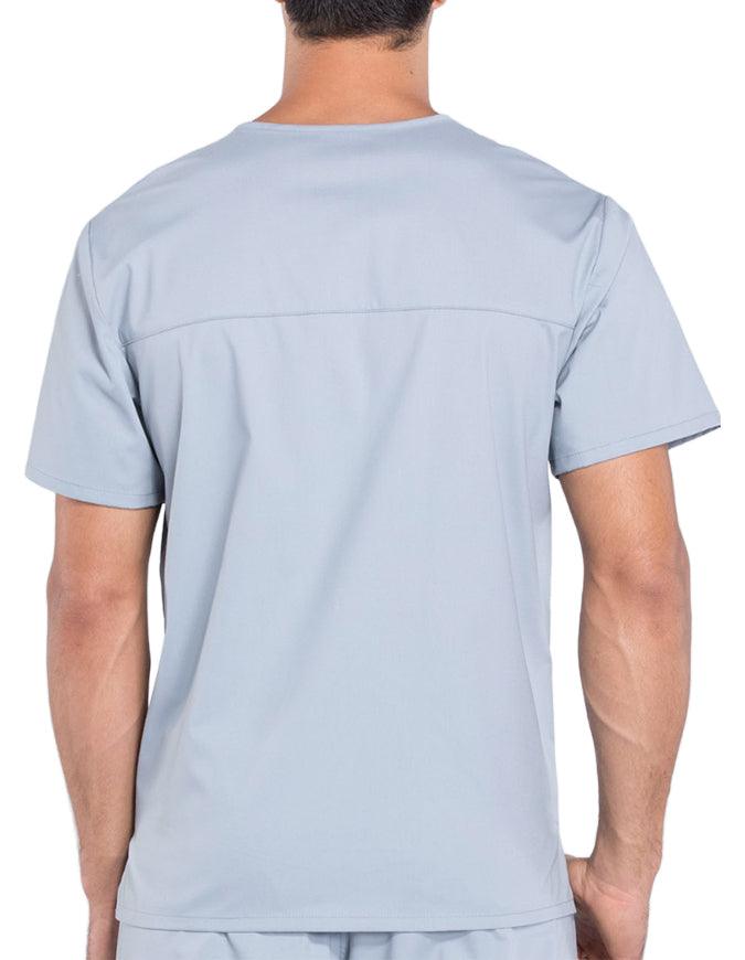 Cherokee Workwear Professionals Men's V-Neck Basic Top grey