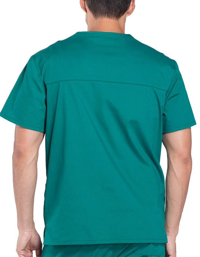 Cherokee Workwear Professionals Men's V-Neck Basic Top Hunter Green