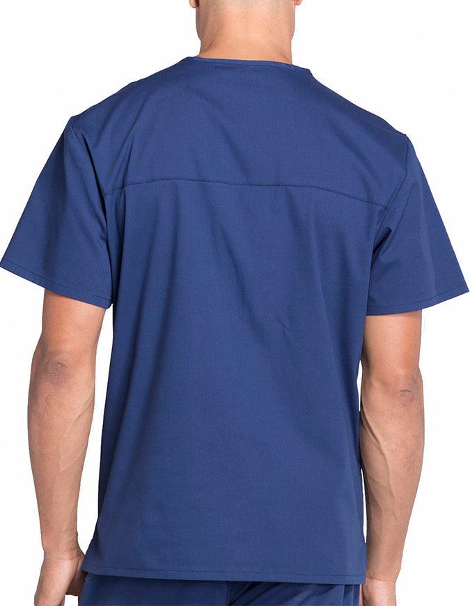 Cherokee Workwear Professionals Men's V-Neck Basic Top Navy