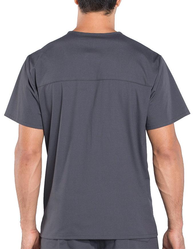 Cherokee Workwear Professionals Men's V-Neck Basic Top Pewter