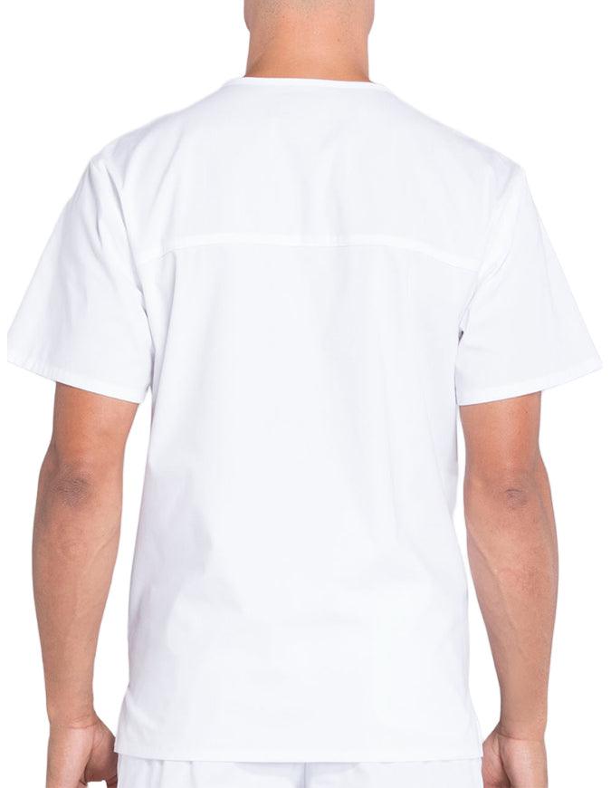 Cherokee Workwear Professionals Men's V-Neck Basic Top White