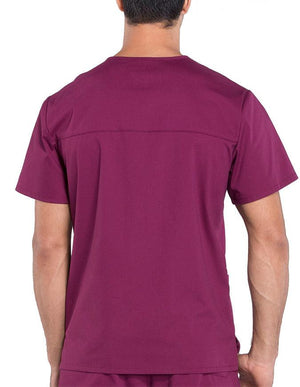 Cherokee Workwear Professionals Men's V-Neck Basic Top wine