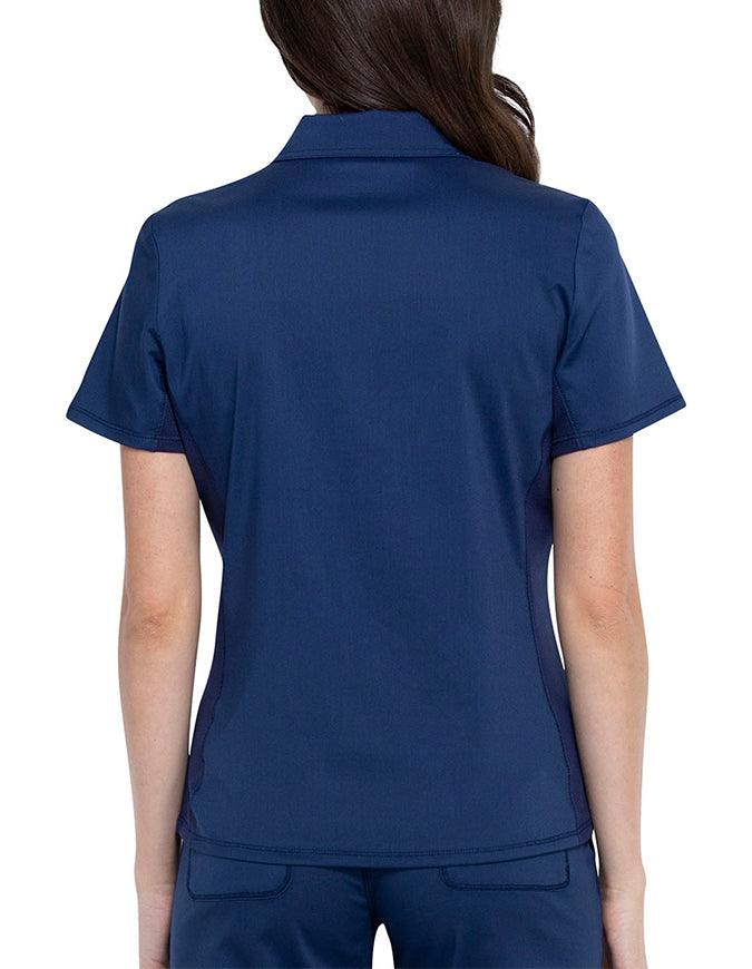 Cherokee Workwear Revolution Women's Snap Front Polo Shirt - Navy