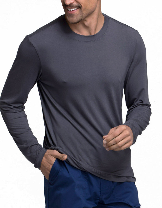 Cherokee Workwear Professionals Men's Underscrub Knit Top - Pewter