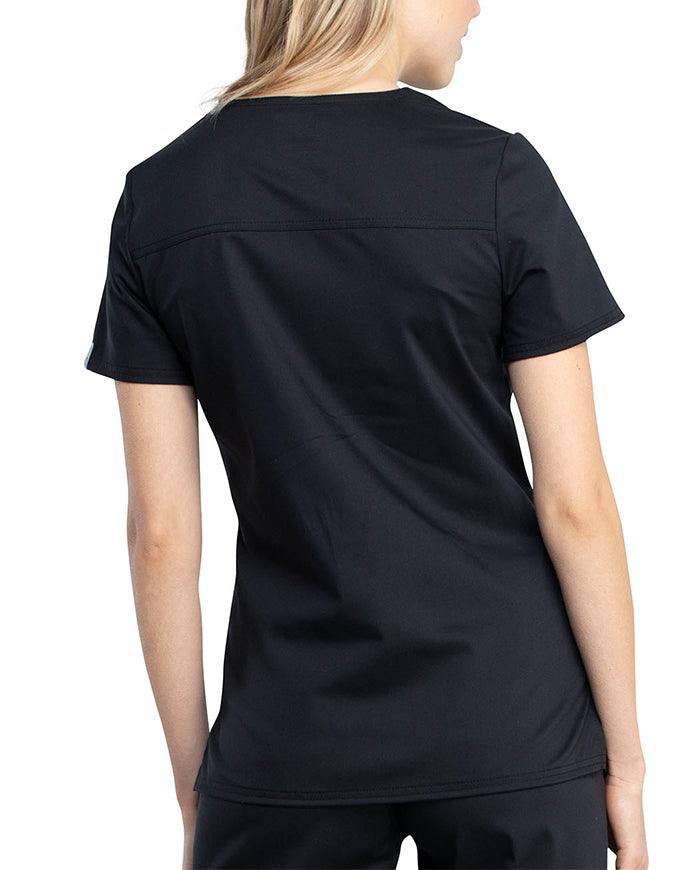 Cherokee Workwear Revolution Tech Women's  V-Neck Top - Black